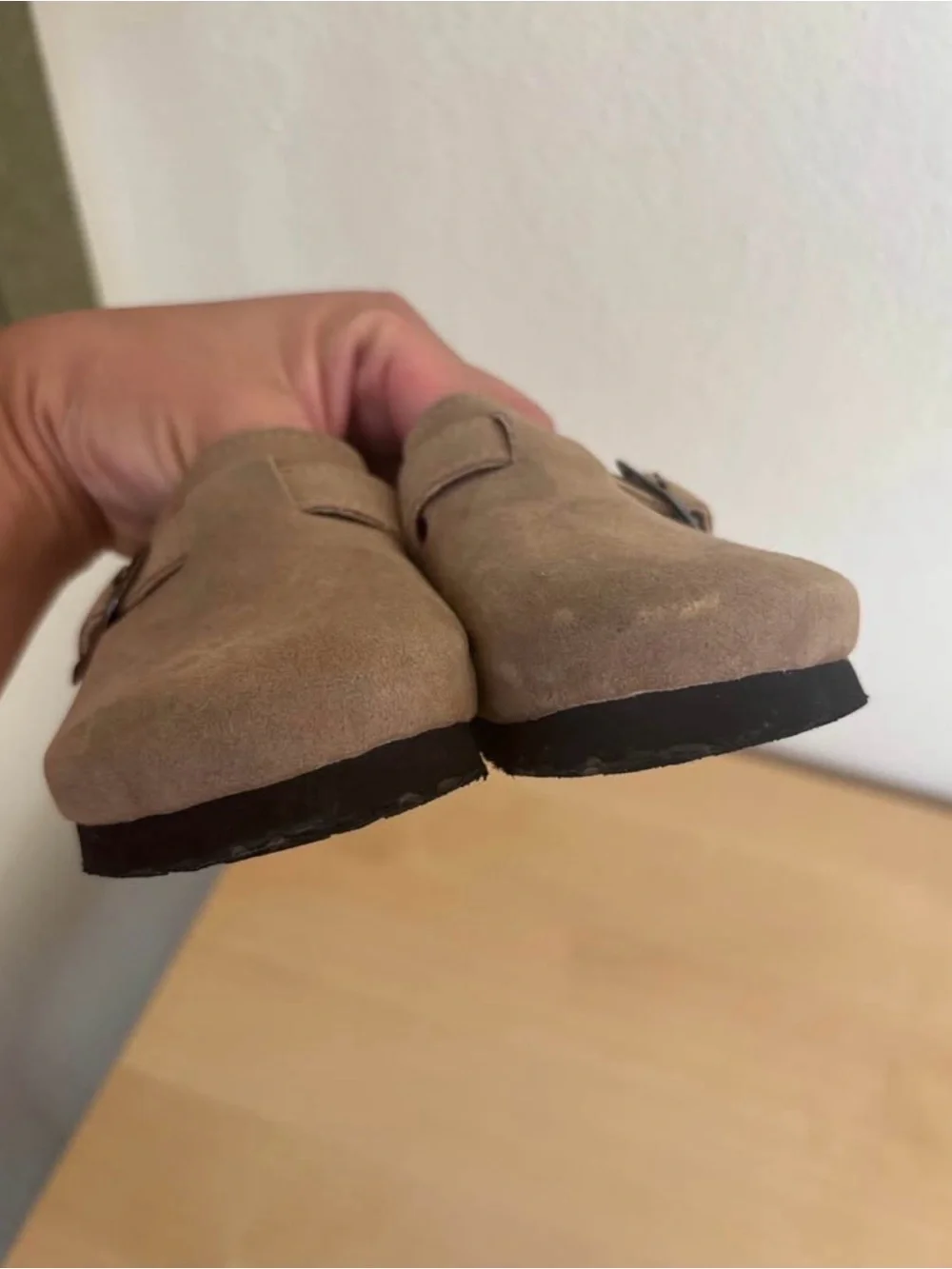Fosterred Collection Kids' Suede Moccasin Mary Janes in Tan